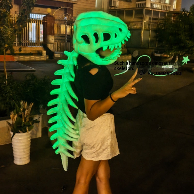Halloween Glowing Dinosaur Skeleton Masque Enfants Jouet en peluche