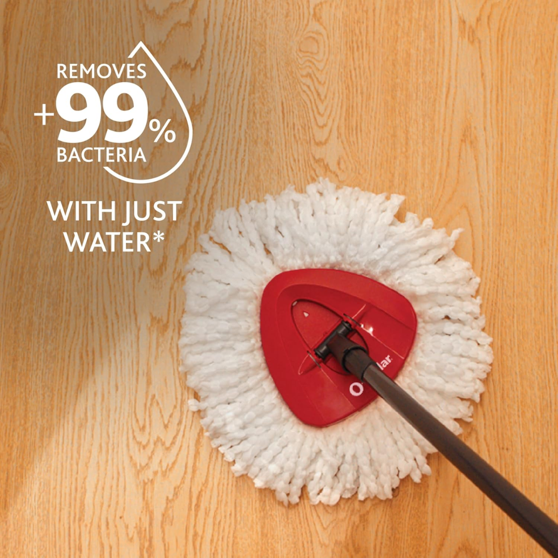 EasyWring Microfibre Spin Mop Système de nettoyage de plancher de seau Rouge Gris Standard