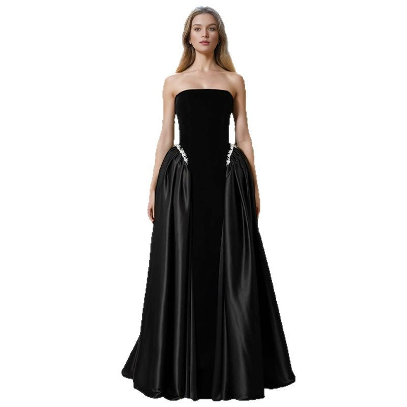Designer une robe Maxi sans sangle pour les femmes