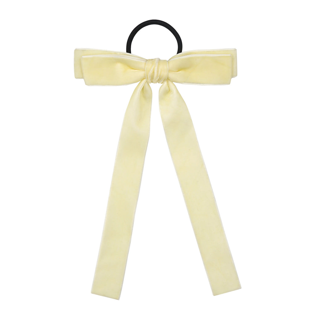 Velvet Bandeau Rubber Band Girl Bow Ribbon Cheval