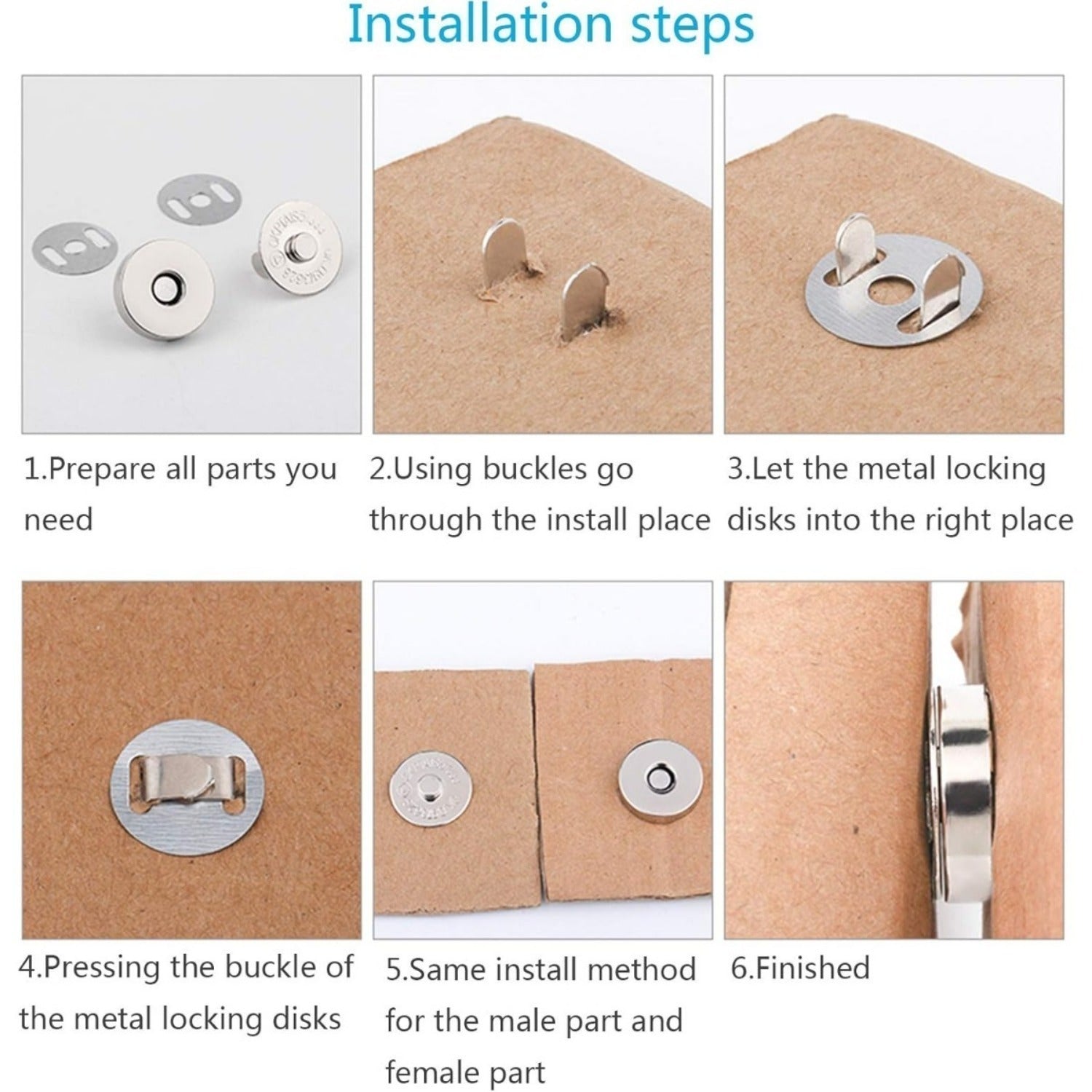 Ensemble de 30 boutons magnétiques pour bricolage et projets d'artisanat—Décorations Partielles