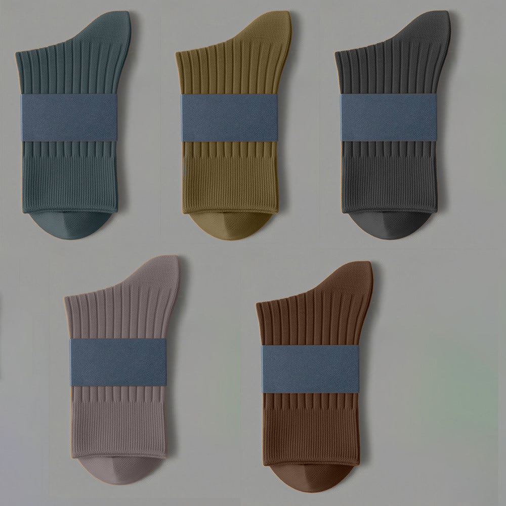Chaussettes d'affaires en coton à double manche pour hommes avec des propriétés absorbantes et désodorisantes