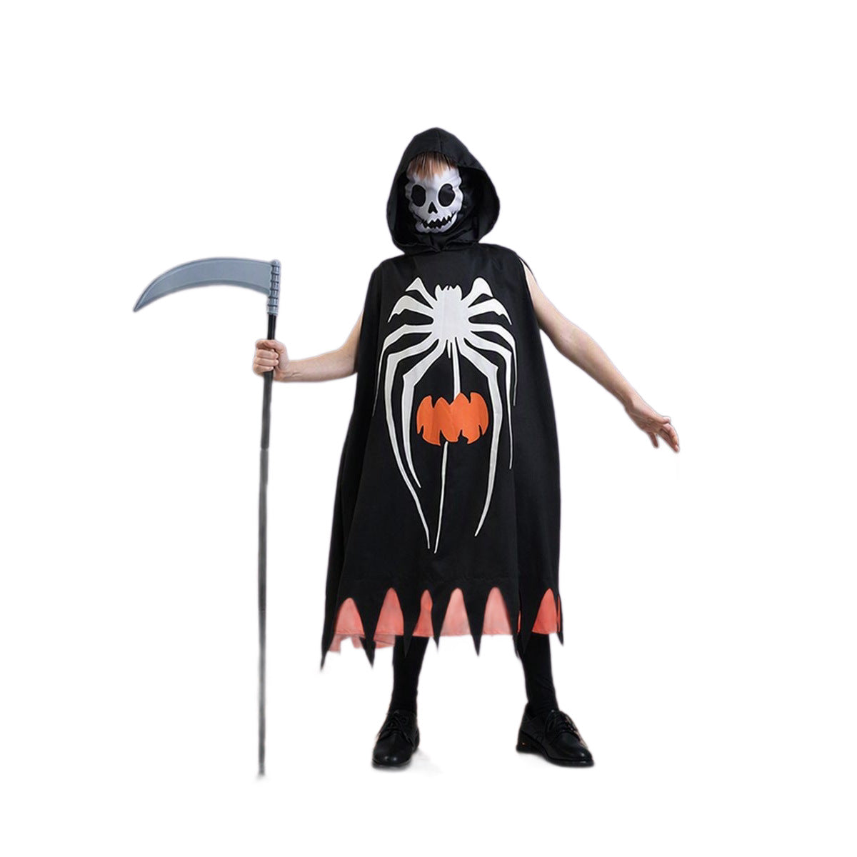 Costume de fête d'Halloween Enfants Cloak citrouille Spiderweb Skull Ghost Monster Cape