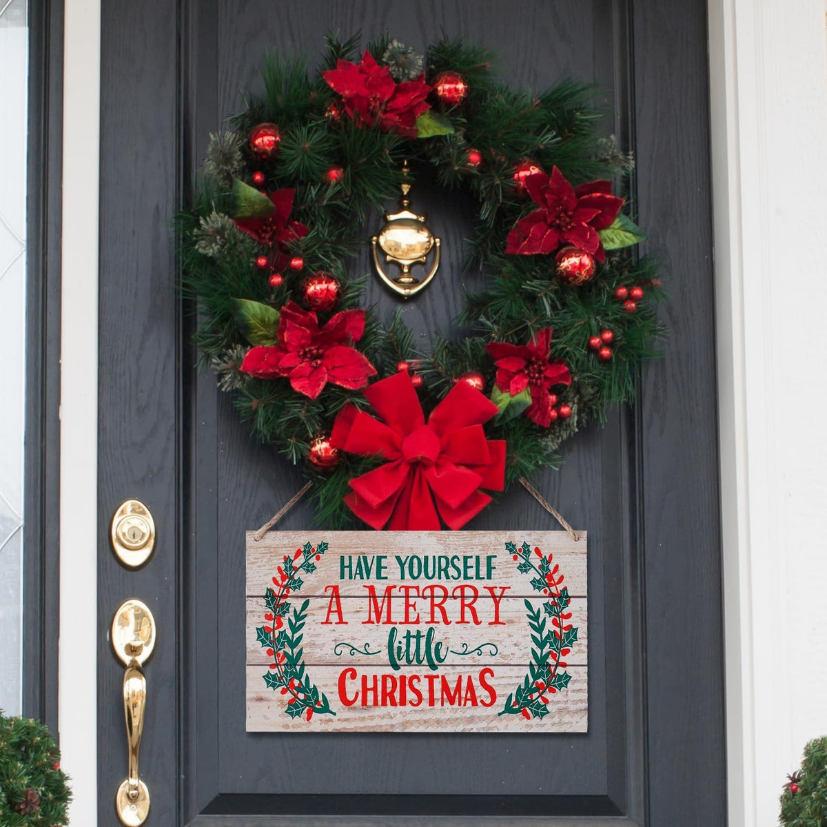 Panneau suspendu de porte de Noël 11,8x7.1in