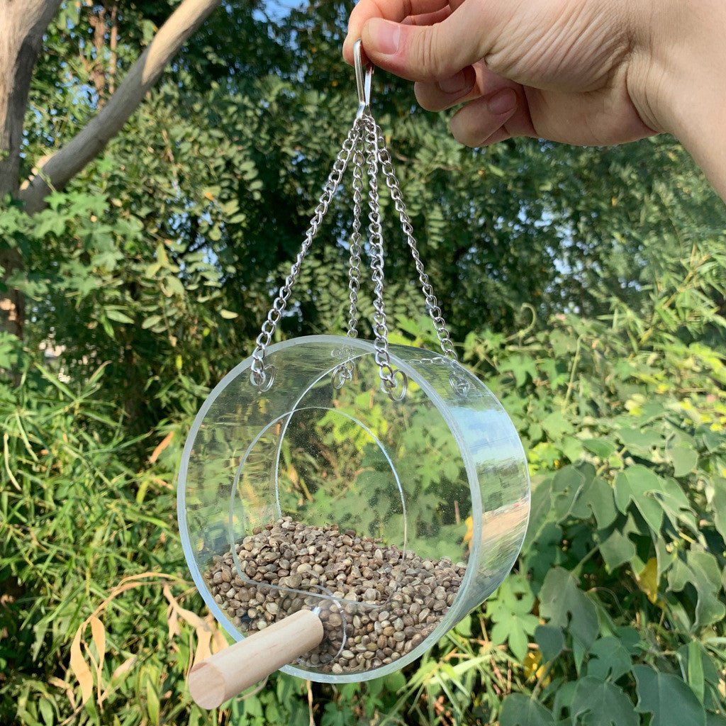 Boîte alimentaire pour oiseaux acryliques