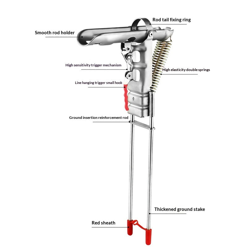 Barre de mer automatique pour la pêche au sol-Plug Sea Rod Stand Rod Lifter acier inoxydable