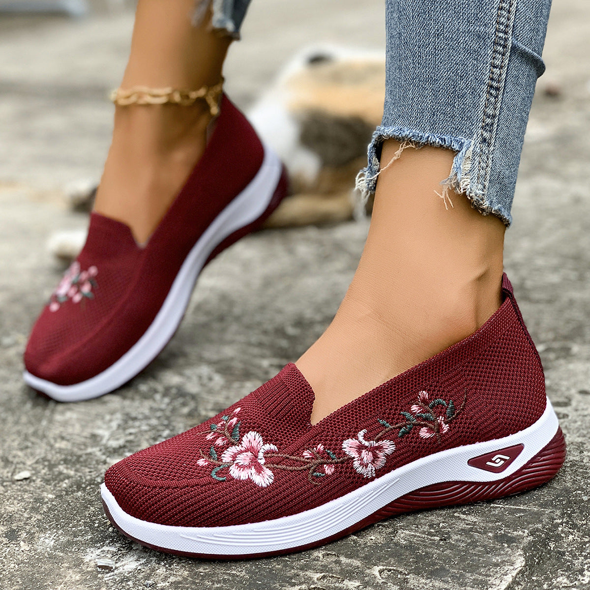 Femmes Mesh d'été chaussures avec semelles plates respirant et non-dérapant