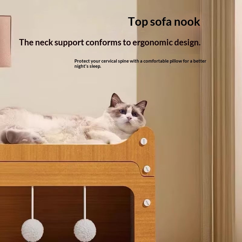 Cat Scratch Board Cat Nest Intégré Wear-résistant Pas de pellicule