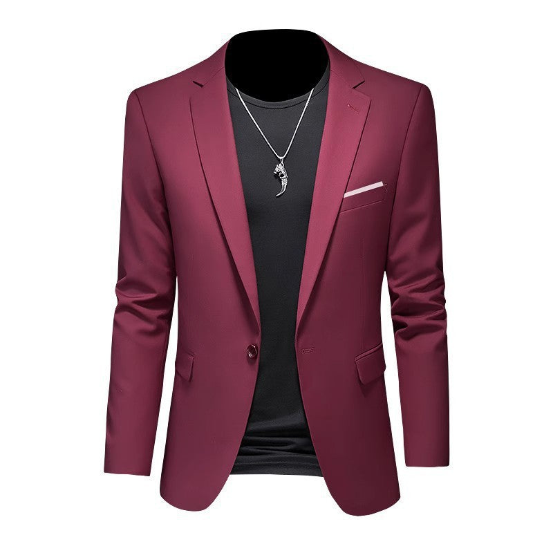 Hommes Formel porter Coréen-Style Slim-Fit Blazer Veste de costume unique