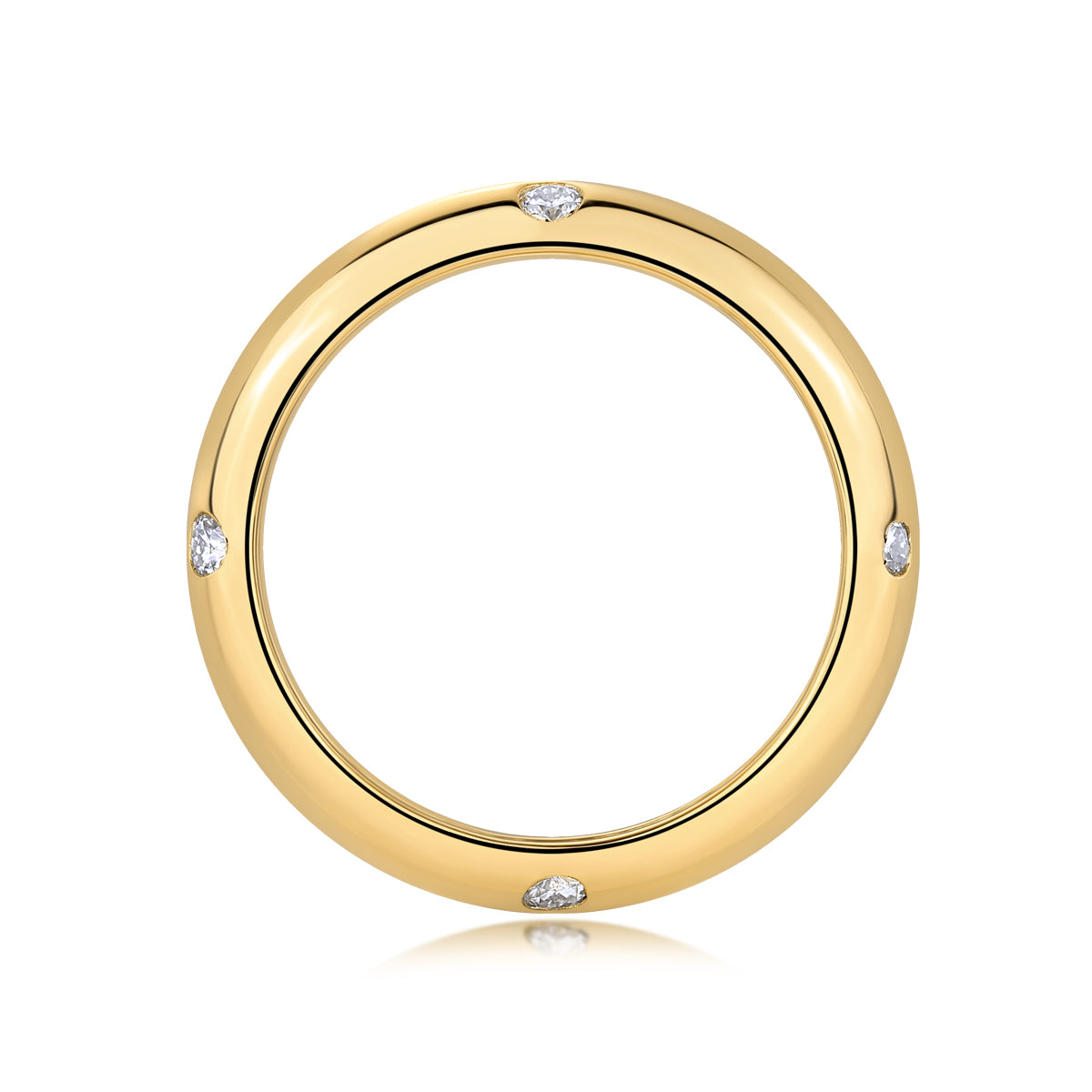 S925 Anneau de Moissanite 8 tons plaqué or argent