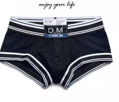 Boxers rayés DM pour hommes à séchage rapide