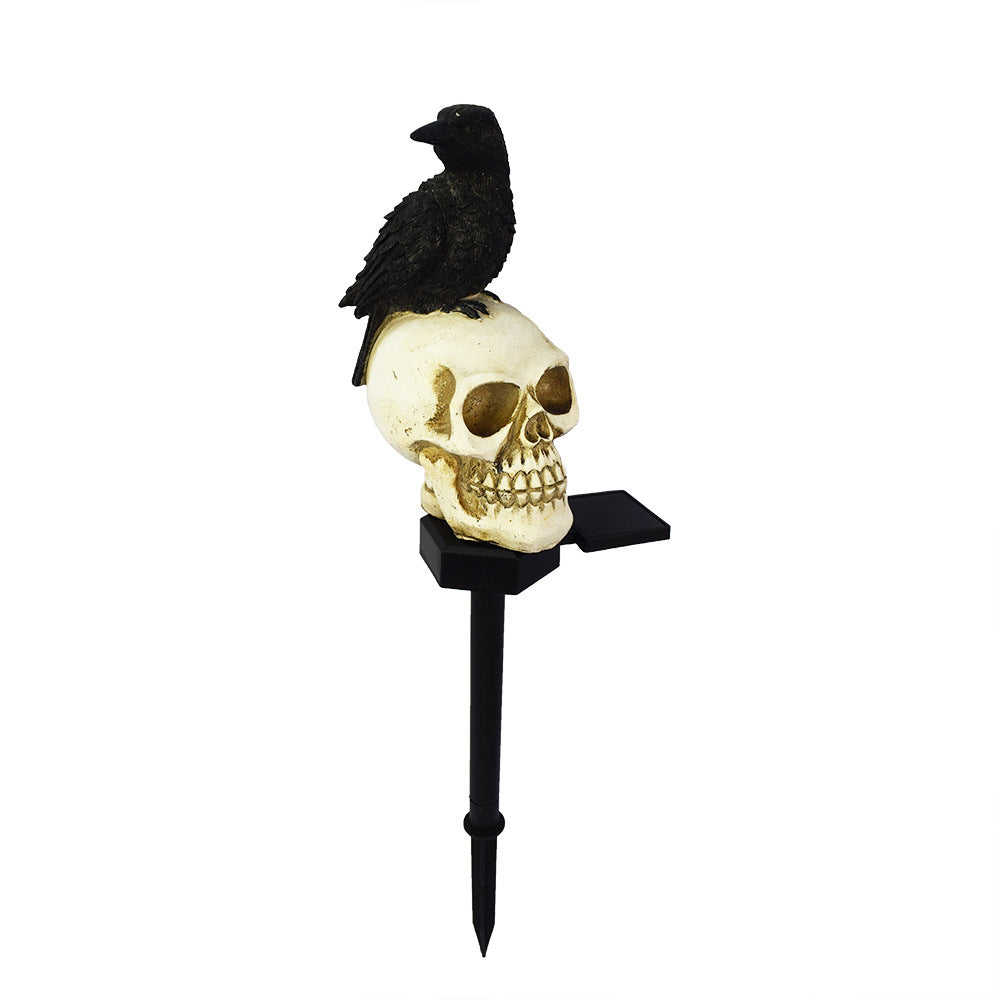 Crâne corbeau décoratif lumière-gauche vue-- 1