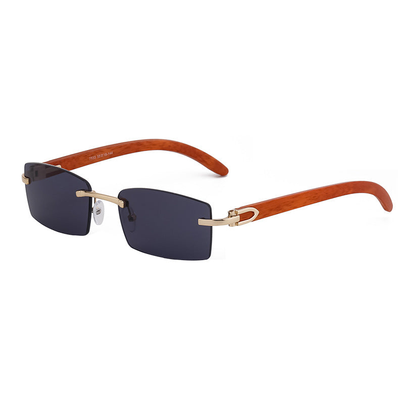Lunettes de soleil de mode Lunettes de soleil homme ultra-claires sans cadre Marine Diamond Trimming Trend 75