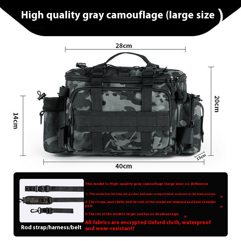 Équipement de pêche Luya Crossbody Sac de rangement multifonctionnel