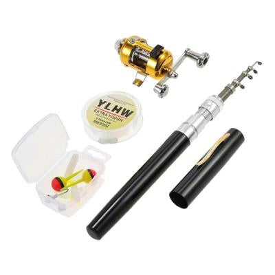 Portable Telescopique Pocket Stream Fishing Rod Ice Rod Sea Fishing Rod 1m Pen Fishing Rod K