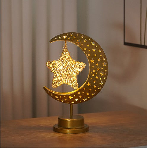 Lampe de modélisation LED Creative Personnalité Iron Moon