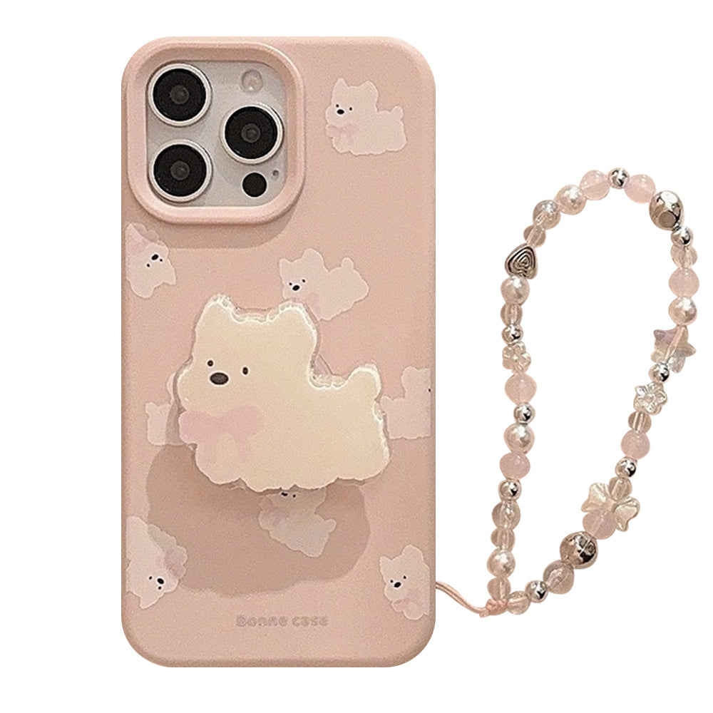Doux et mignon West Highland Coque de téléphone Bracket blanc chien