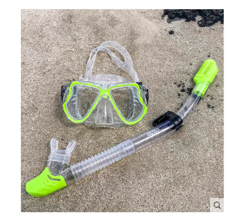 Snorkeling Sambo Set Snorkel complet à sec Grand cadre Anti-fog Myopia Gants Equipme de natation