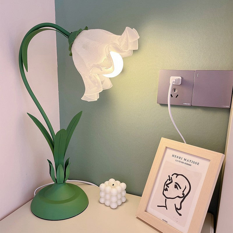 Fleur de chevet Minimaliste Creative Lily Of The Valley Flower Desk Lampe