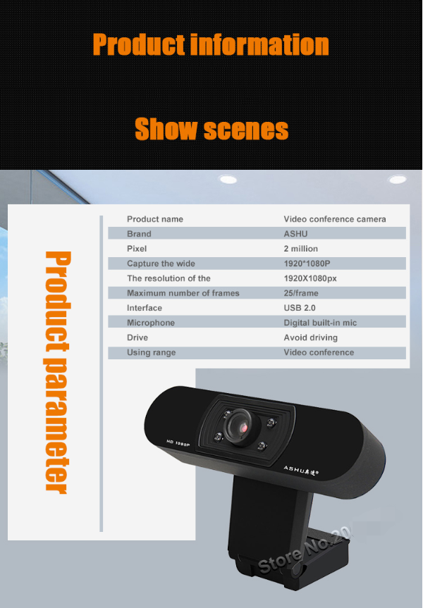 Caméra HDWeb avec Microphone HD intégré
