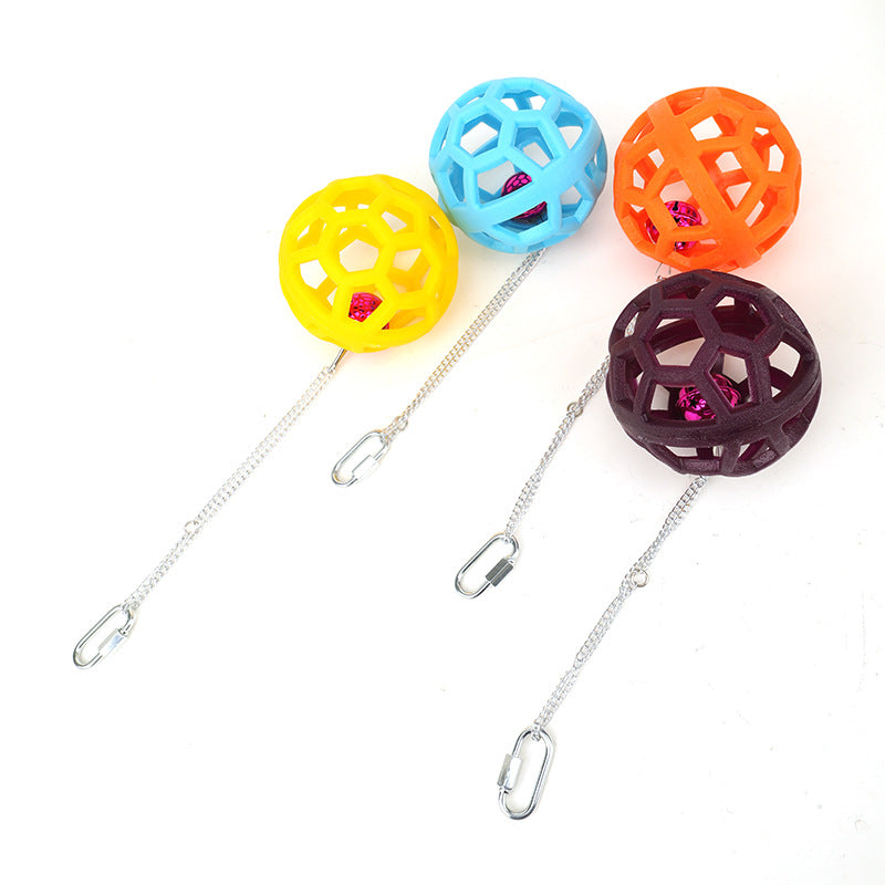 Plastic Gnawing Molar Chewing Soulagement Stuffy perroquet suspension boule de cloche