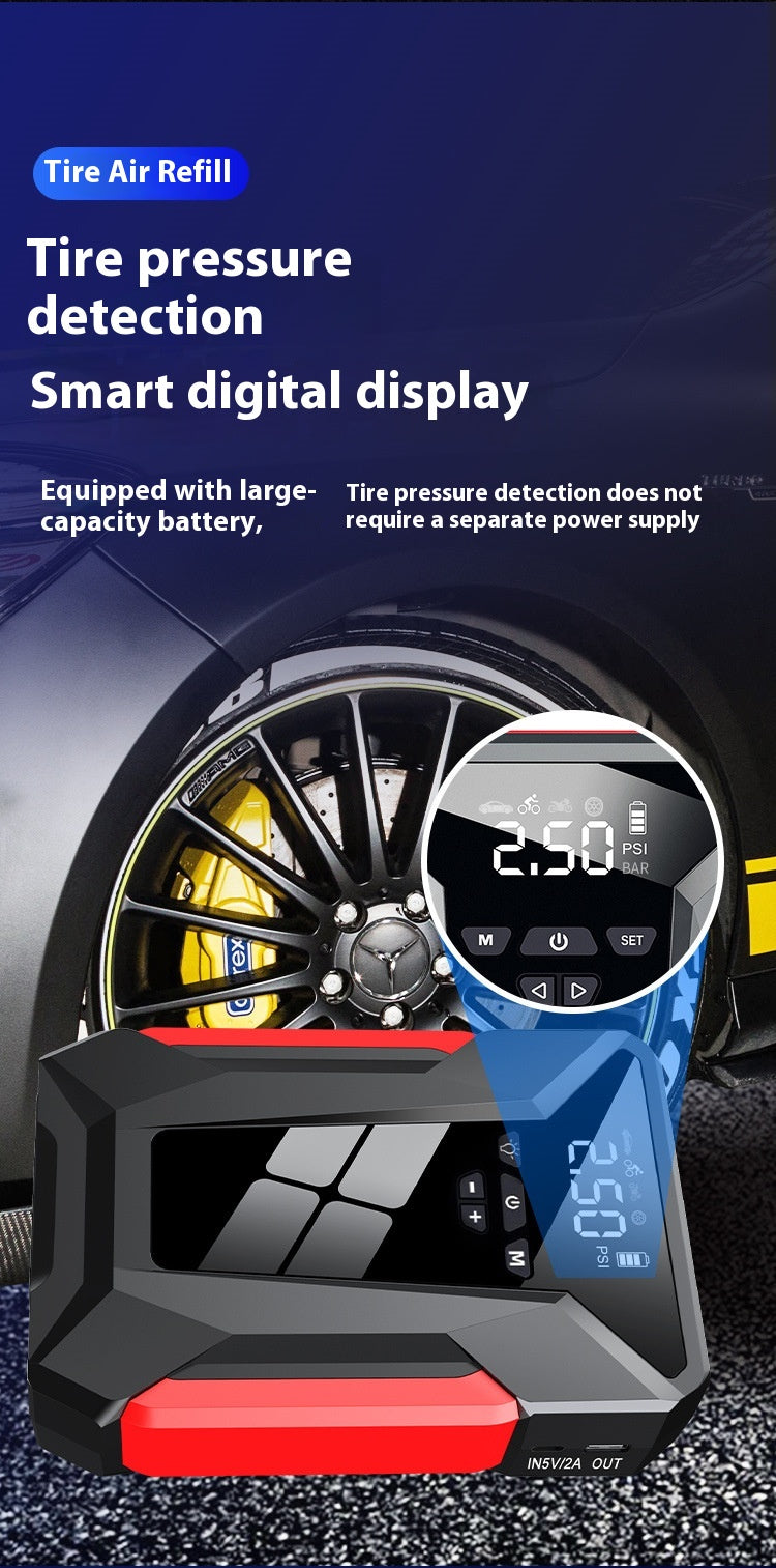 Auto Power Bank Alimentation d'urgence de démarrage Machine tout-en-un gonflable 12V