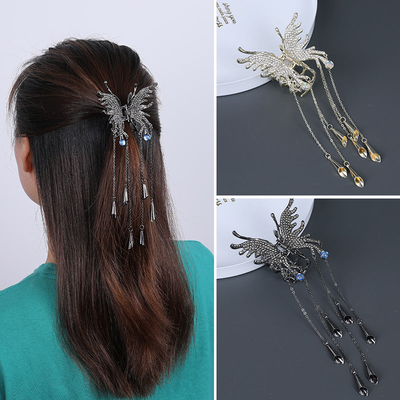 Épingle à cheveux en strass Papillon