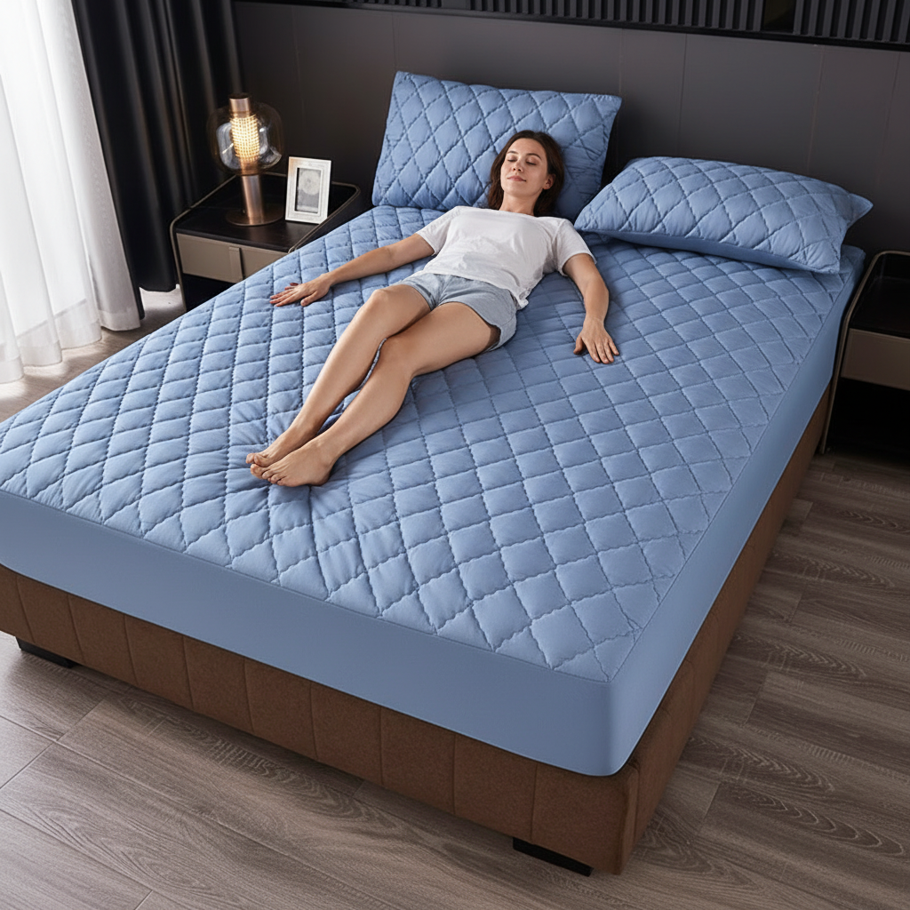 1PC Couette feuille ajustée Protecteur de matelas de poche souple respirant feuille pour litière