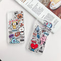 Caricature ours et lapin téléphone portable cas