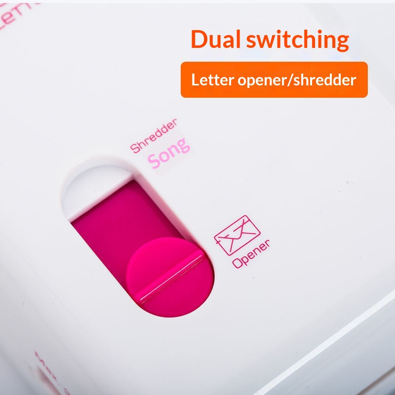 3-en-1 Shredder électrique multifonctionnel avec mini-ouvre-lettres