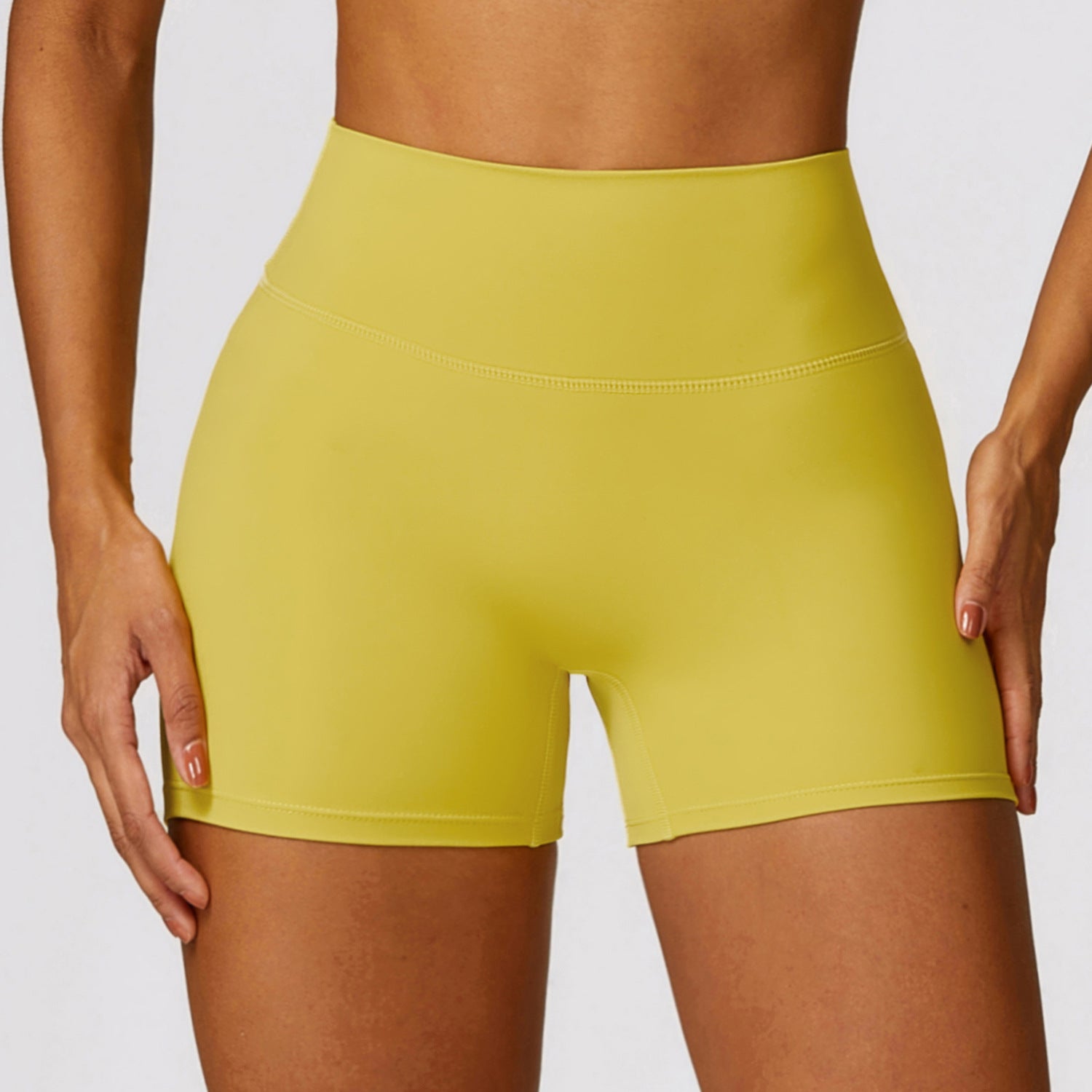 Short de yoga haute taille Belly Contracting Peach Hip Lifting Sport Short