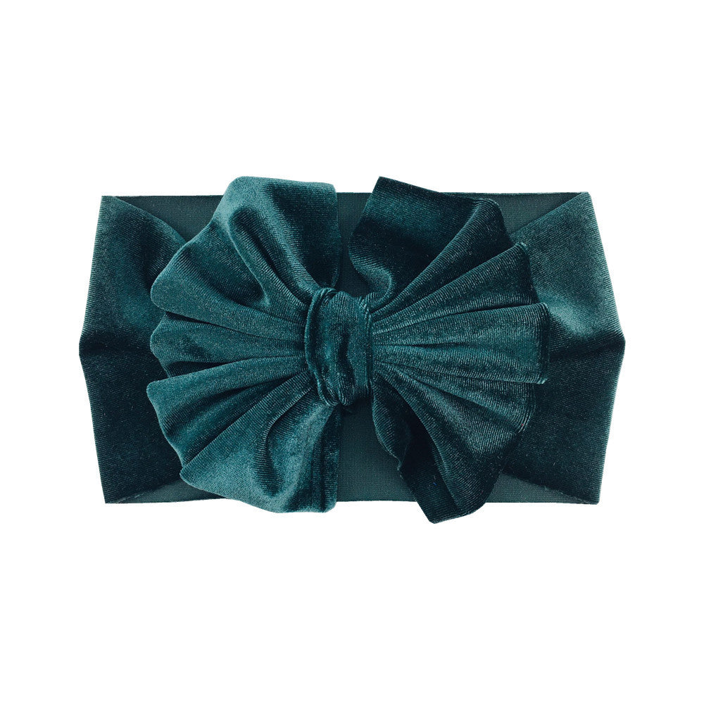 Haut bandeau surdimensionné Gold Velvet Bow