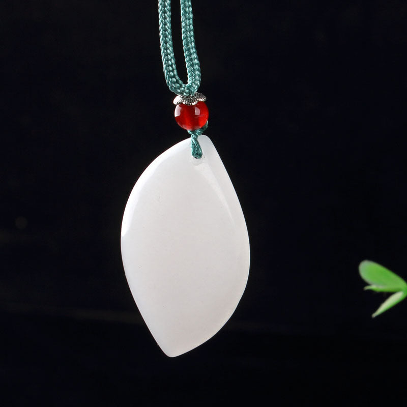 Xinjiang Platinum Silk Jade Pendentif Jade blanc naturel Safe Buckle Bamboo Section No-good