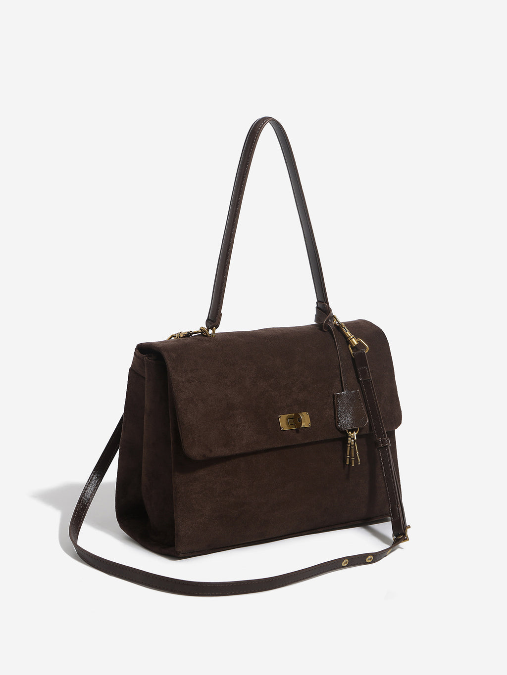 Autumn Hiver Suede-Effect Grand sac de Messagerie