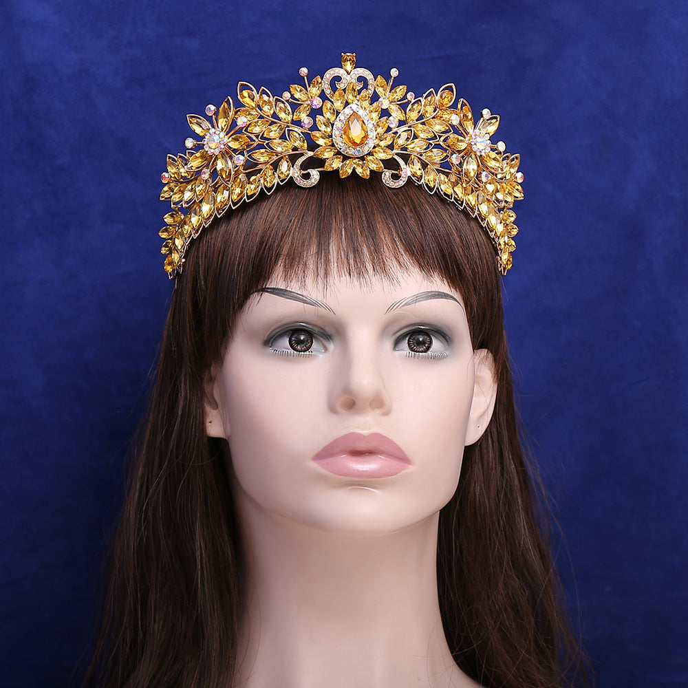 Couronne de mariée haut de gamme européenne et américaine pour accessoires capillaires