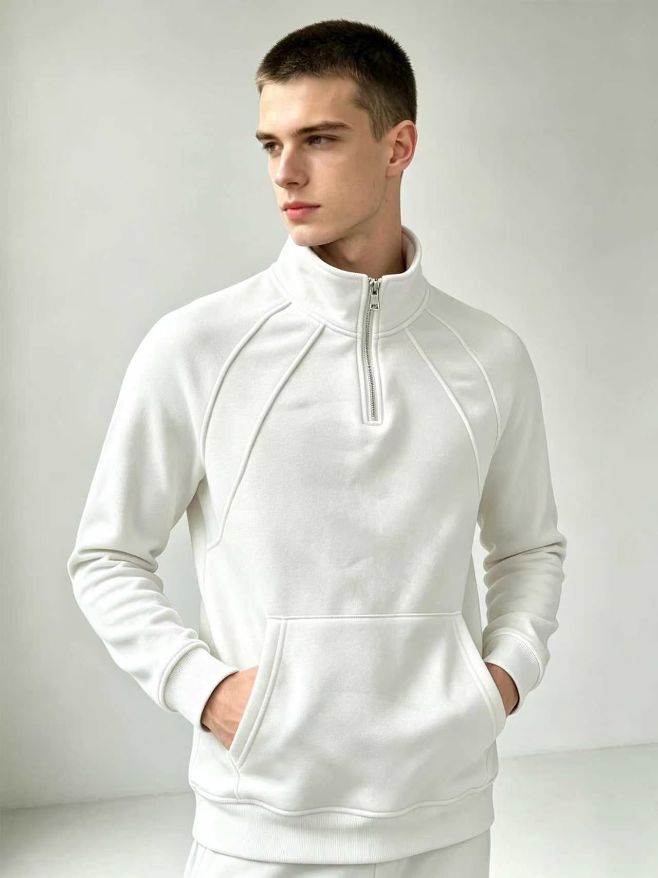 Sweat-shirt de pull à fermeture éclair pour hommes
