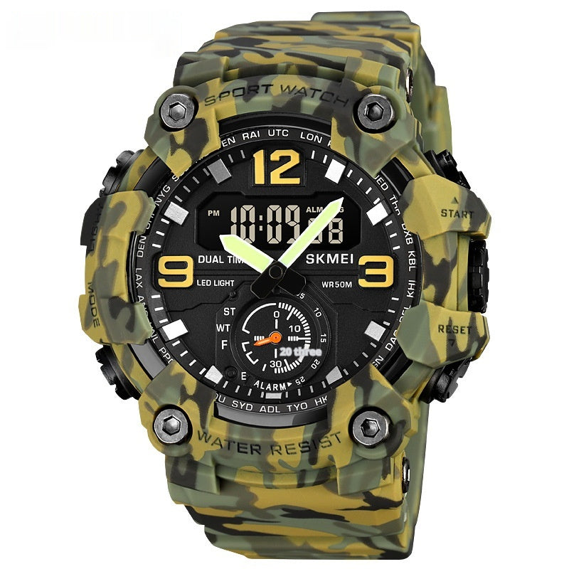 Multifonctionnel Dual-Movement Sports Montre électronique pour hommes