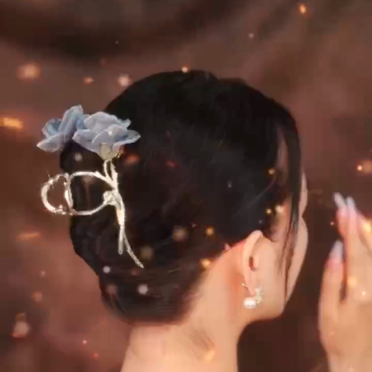 Double fleur légère de luxe anti-cristal en alliage de cuivre
