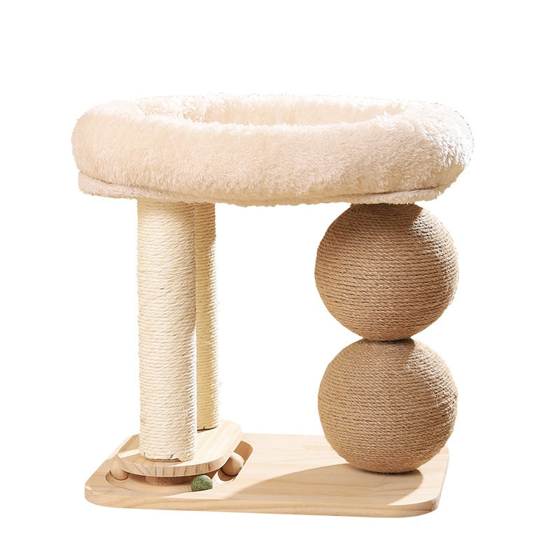 Châtaigne d'escalade Châtaigne de chat Nid Sisal intégré Colonne griffe sans dips Grand chat Sc