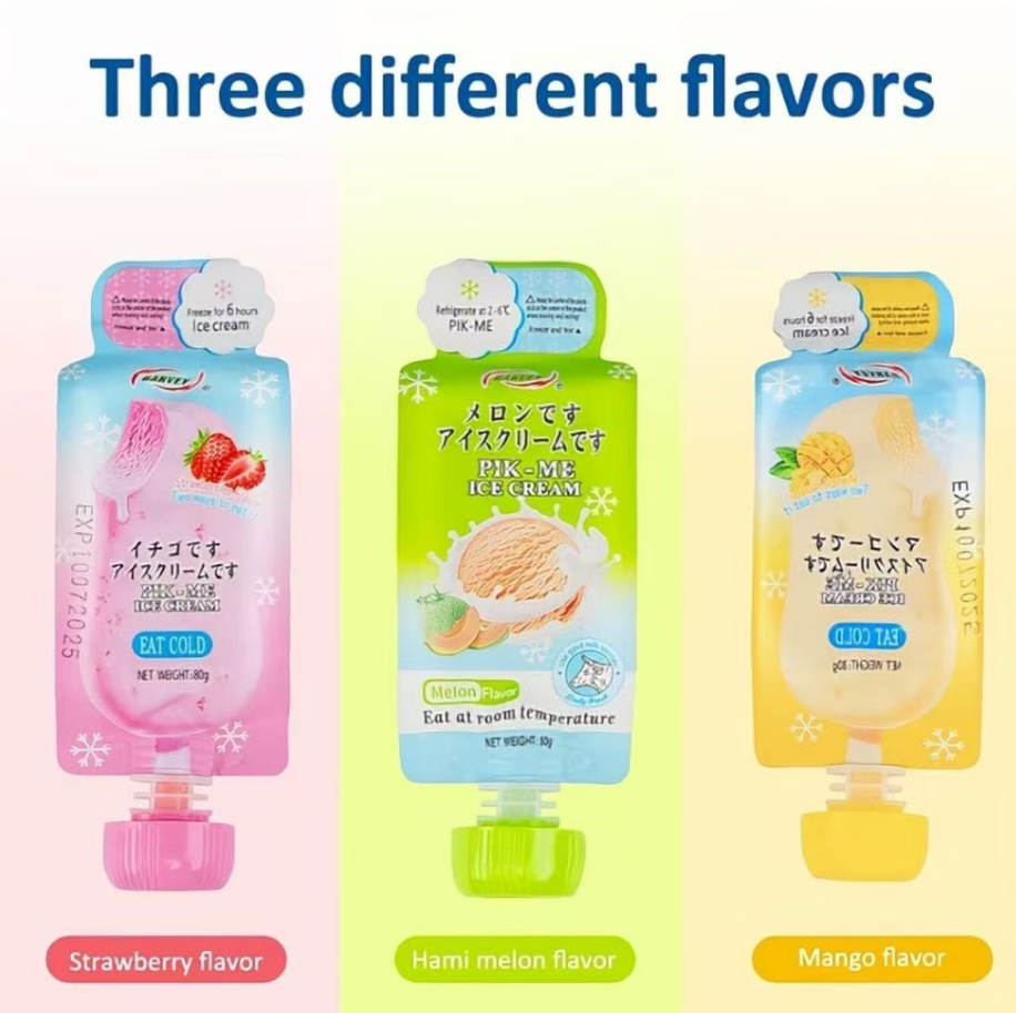 Choisis-moi crème glacé Jelly pudding Mango Melon Fraise 3 parfum doux Snack Dessert pour D