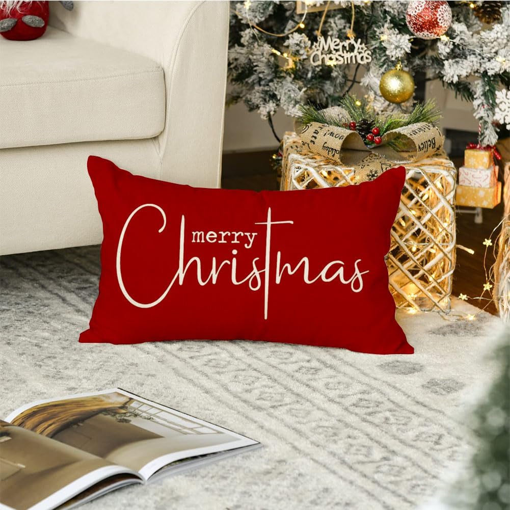 Oreiller de Noël couvre 12x20 pouces