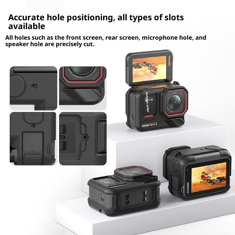 Boîtier en silicone Acepro2 adapté pour Insta360pro2 Accessoires de caméras de sport Couverture de protection