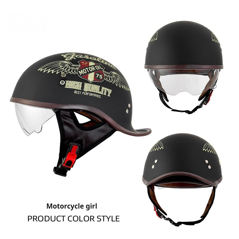 Électrique vélo rétro moto Rocker Tail Half Casque