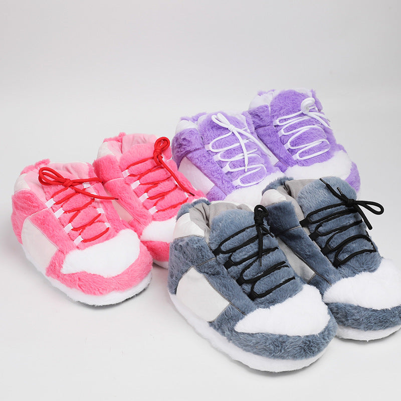 Grandes chaussures de coton en peluche