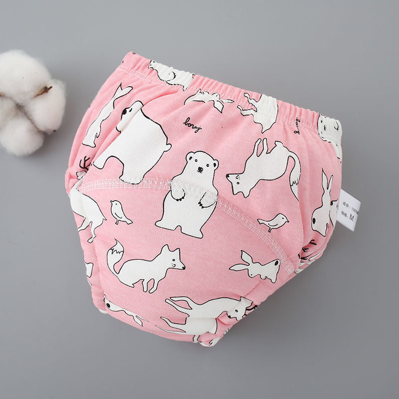 Pantalon d'entraînement pour bébé Pure coton respirant 6 couches Lavable Couche pour bébé