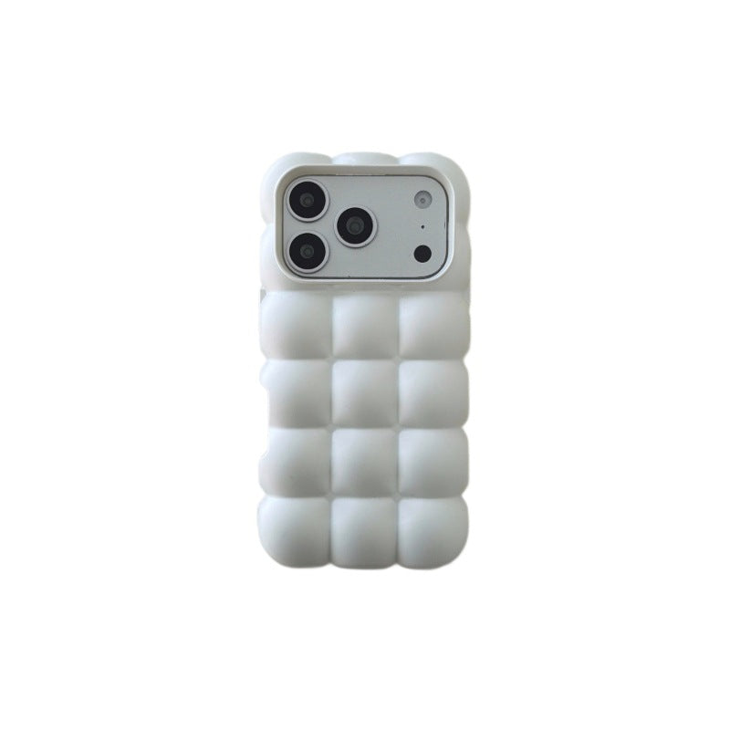Niche Pearly blanc Solide-couleur cas bulle