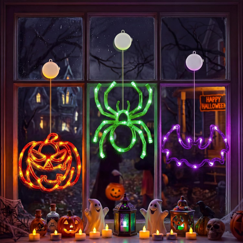 3 Pack lumières de fenêtre Halloween