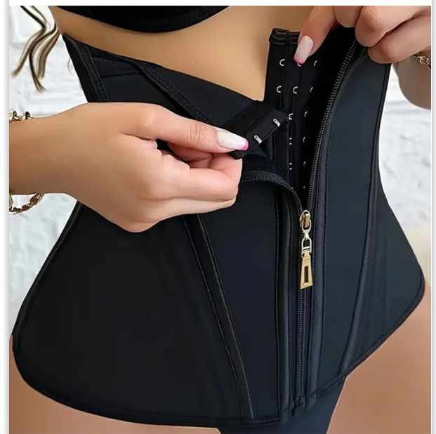 Femmes Waist Trainer Corset Zipper corps Shaper Tummy Control Underbust Cincher