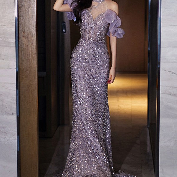 Style français de Halter Gown pour femmes