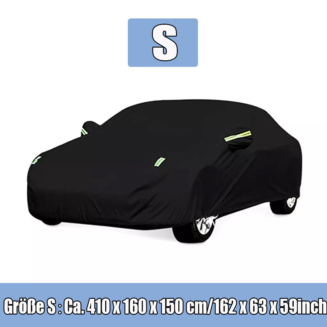 All Weather Full Car Cover 190T Polyester Protection anti-poussière UV Bretelles anti-vent avec Re